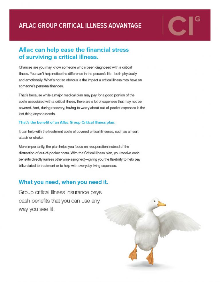 Aflac Critical Illness Brochure CWA 9003CWA 9003